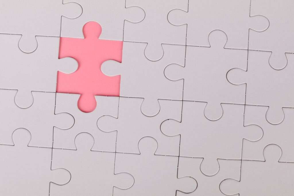 Missing Puzzle Piece Pink